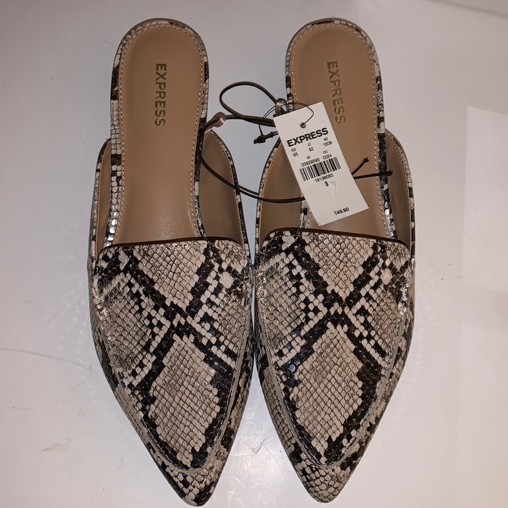 Snakeskin Mules